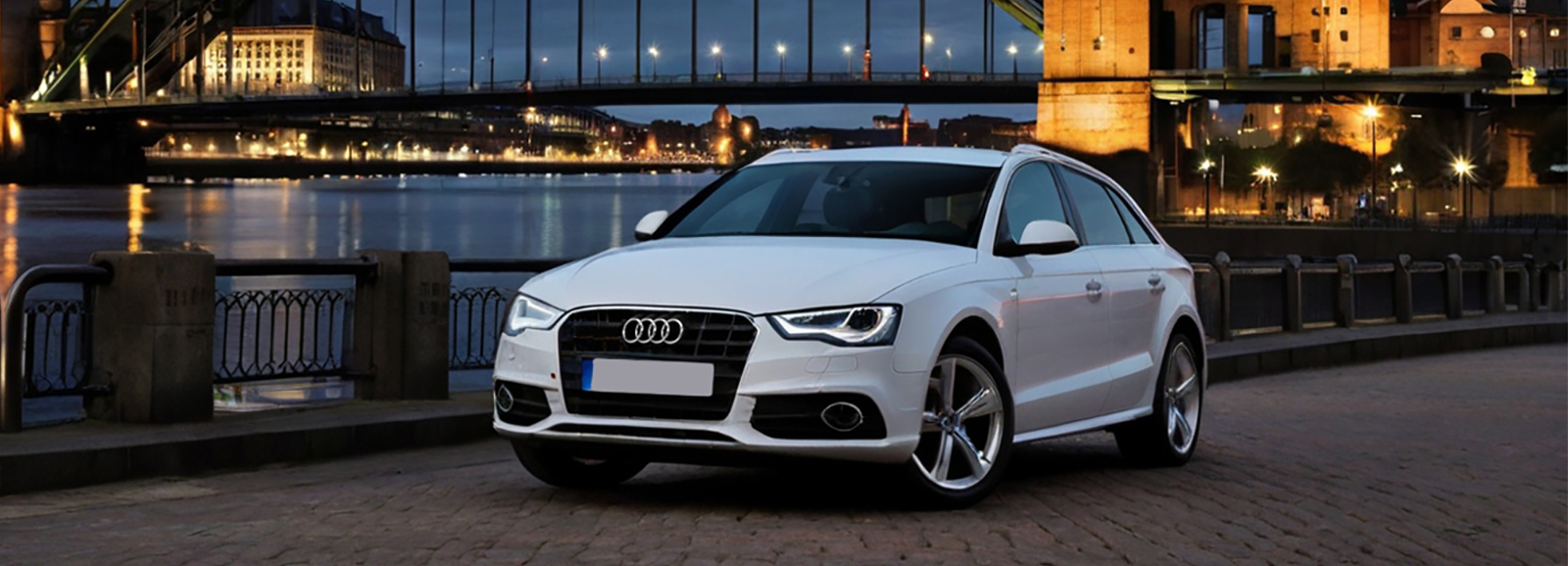 A Subcompact Luxury Crossover Audi SUV car parked in Newcastle city center